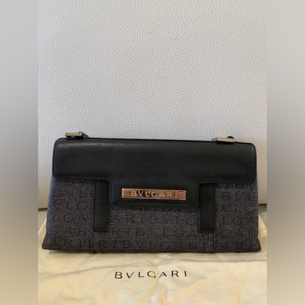 Pre-owned BVLGARI Shoulder Bag Black and gray BVLGARI Mini bag